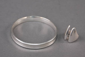 Hans Hansen armring samt ring i sølv 2