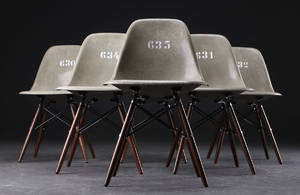 Charles Eames 1907-1978. Seks stole model DSW, tidlig produktion fra Zenith Plastics6