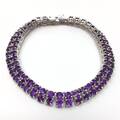 Doppelreihiges Amethystarmband