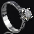 Solitaire ring ca. 1.08 ct.