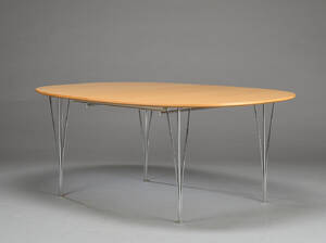 Piet HeinBruno Mathsson. Ellipse bord, bøgetræ