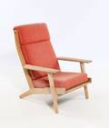 Hans J. Wegner. Højrygget lænestol model GE-290A 