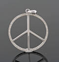 peace diamond pendant approx. 0.75ct