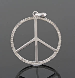 peace diamond pendant approx. 0.75ct