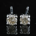 14kt diamond earrings  0.50 ct