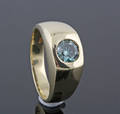 14K blue diamond ring approx. 0.70ct