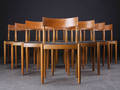 Dansk møbelproducent. Sæt på 10 stole, bøg og eg. 10