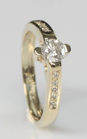 Brillantring, ca. 0.57 ct. Denne auktion er annulleret - se nu vare 1918137