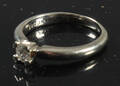 Solitairering af 14 kt. hvidguld med brillant, 0.25 ct.