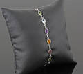 Multi Gem Silver Bracelet Total approx.6.00ct