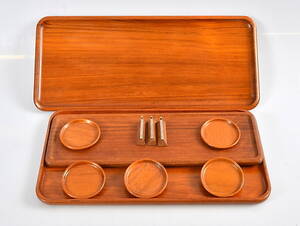 DIVERSE BRICKOR, teak, 11 delar.