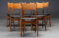 Dansk møbelproducent. Seks spisebordsstole af teak, ca. 1960erne 6