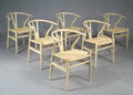 Hans J. Wegner. Sæt på seks Y- stole, model CH-24. 6  Denne vare er sat til omsalg under nyt varenummer 4520351