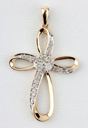 Diamantvedhæng ca. 0,40 ct.