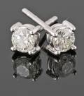 14K diamond earrings approx. 0.50ct 2