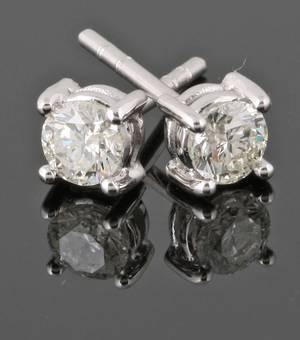14K diamond earrings approx. 0.50ct 2