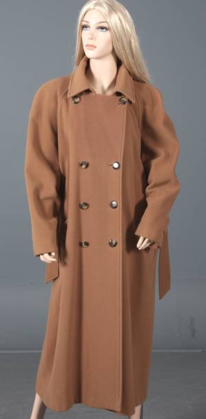 Kello Trenchcoat m. bælte i kamelfarvet cashmére, str. 4244