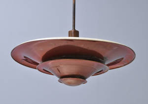 Loftslampe af kobber, ca. 1930