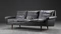 Tre-pers. sofa, læder, dansk møbelproducent