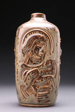 Jais Nielsen for Royal Copenhagen. Vase af stentøj nr. 3344