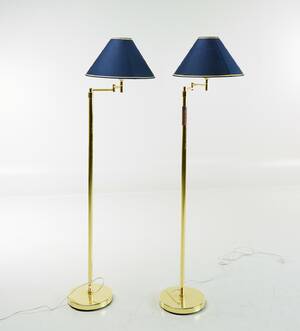 Golvlampor, mässing, 1 par