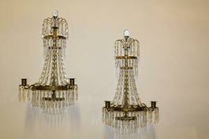 VÄGGLYSTRAR ETT PAR, HÖJD CA 60 CM