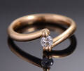 Brillant solitairering, ca 0.15 ct af 850 guld