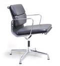 Charles Eames 1907-1978. Soft Pad armstol, Model EA-208, sort læder