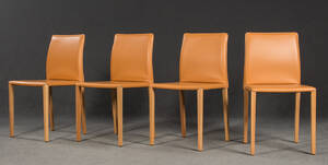 4 Stühle, Modell BOlivia für Brunner Paris, Kernleder 4