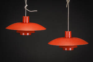 Poul Henningsen. Par PH 43 pendel, orange 2
