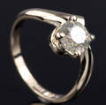 Solitaire ring ca. 1.30 ct.