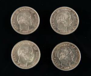 Danmark Guld 10 kr 1873, 1890, 1898, 1900 4