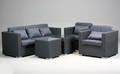 Havemøbler. Loungemøblement, sofa, Grå polyrattan 5