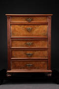 Chiffoniere af nøddetræ, ca. 1900