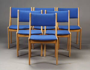 Dansk møbelproducent. Spisestole, bøgetræ, 197080erne 6