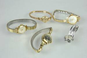 DAMARMBANDSUR, 5 st, bl.a. Seiko, Atlantic m.fl. 