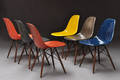 Charles Eames 1907 - 1978. Sæt på seks skalstole, multicolor, model DSW 6