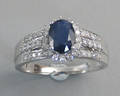 Safir- og brillantring