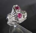 Rubin-Brillant Ring ca. 1.04 ct.