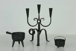 LJUSSTAKE, Käck  Hedbys, Leksand samt GJUTJÄRNSFÖREMÅL, 2 st