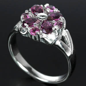 Rhodolite garnet ring