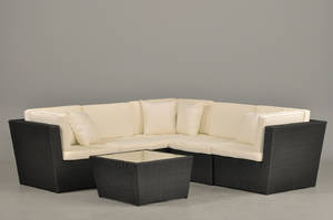 Udestuehavemøbler i sort polyrattan 3