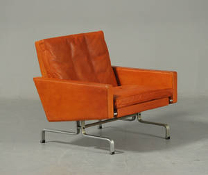 Poul Kjærholm 1929-1980 Hvilestol model PK 311, cognacfarvet læder Denne auktion er annulleret - se nu vare 1912902