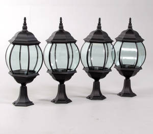 Fire lamper, sorte 4