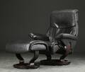 Stressless. Lænestol samt skammel, sort læder 2