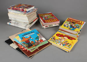 Samling tegneserier m.m.