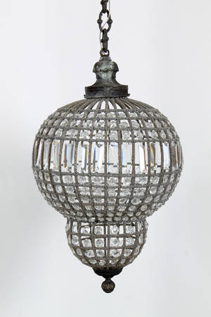 Ljuskrona med glasprismor, 1900-talets andra hälft.