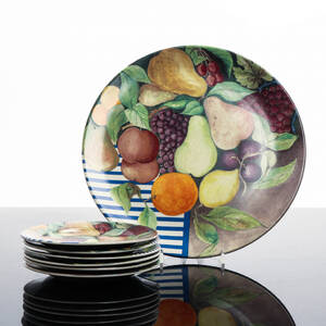 FRUKTSERVIS med serveringsfat  6 assietter, Frankrike