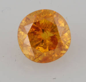1 loose round-brilliant-cut fancy color diamond 0.33ct w GIA report