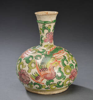 Orientalsk vase af keramik, 1800-tallet